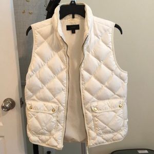JCREW Ivory Puffer Vest